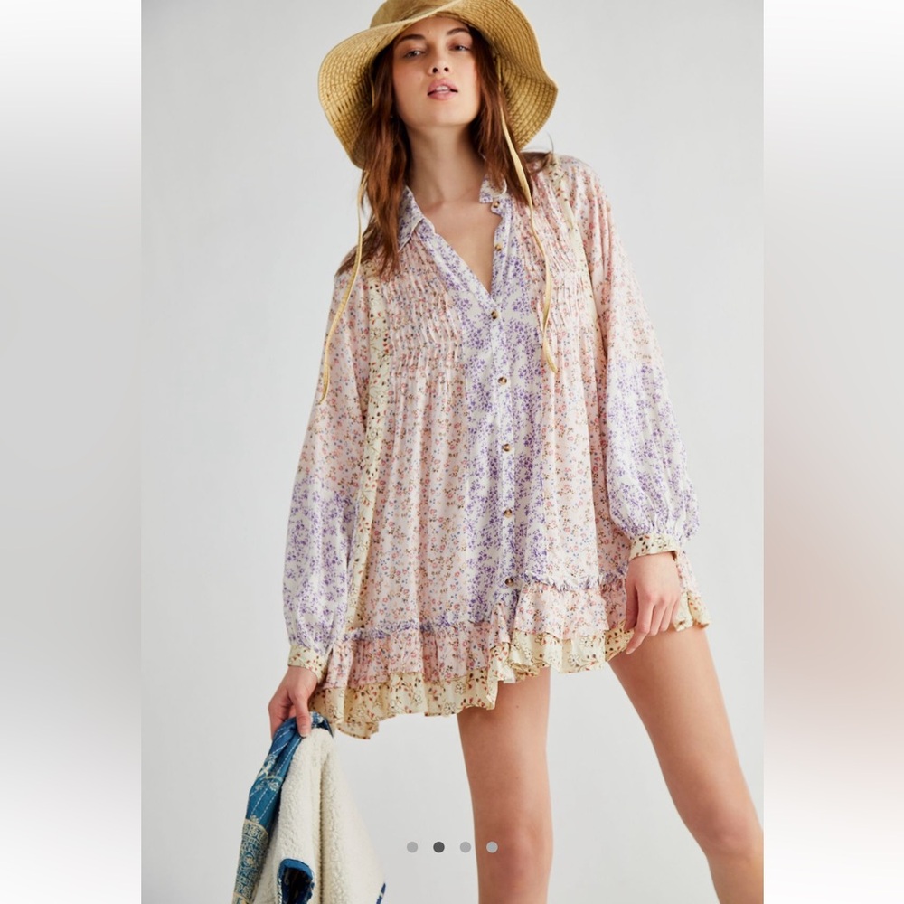 Free People “Lost in You” Floral Tunic
